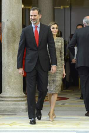 Felipe et Letizia quittent le palais du Pardo à Madrid