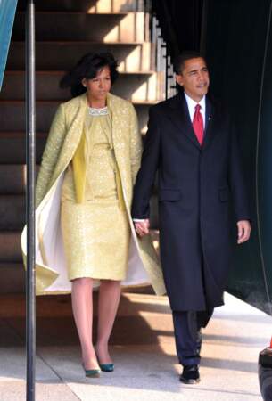 Michelle Obama en Isabel Toledo pour l'investiture de son mari en 2009 