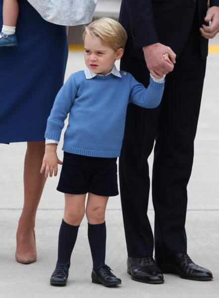 Le prince George à son arrivée à l'aéroport de Victoria au Canada, le 24 septembre 2016