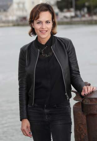 Armelle Deutsch au photocall du téléfilm "Harcelée" lors du 18ème Festival de la Fiction TV de La Rochelle.