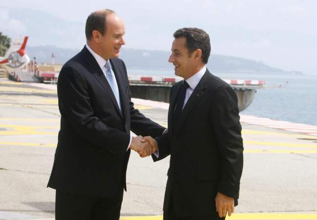 Nicolas Sarkozy et le prince Albert II de Monaco