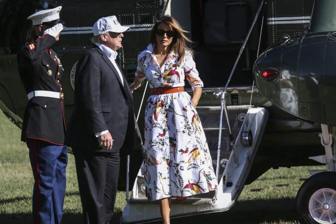 Pour cette nouvelle apparition officielle, Melania Trump a choisi une robe Erdem