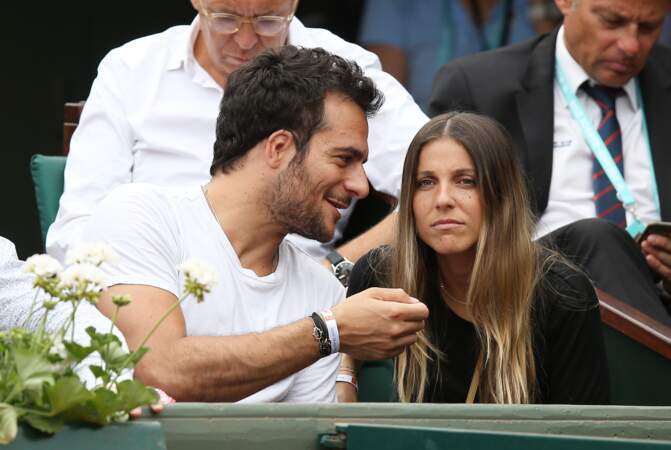 Amir Haddad et sa femme Lital à Roland-Garros le 28 mai 2018
