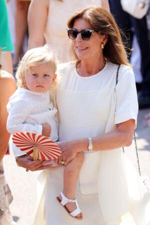 Caroline et Sacha lors des célébrations des 10 ans de règne du prince Albert le 11 juillet 2015
