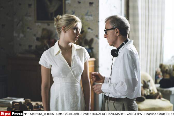 Scarlett Johansson et Woody Allen sur le tournage de Match Point