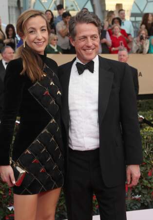 Hugh Grant et sa compagne Anna Eberstein, aux Screen Actors Guild Awards le 29 Janvier 2017