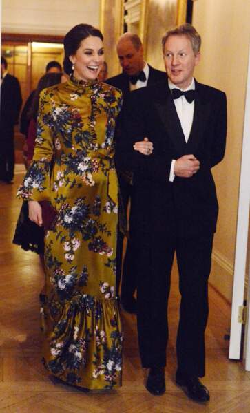 Kate Middleton et le Prince William assistent au dîner à l'ambassade britannique à Stockholm, le 30 janvier 2018