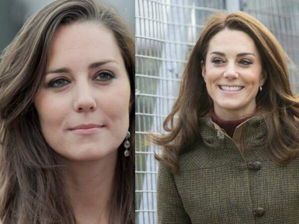 Kate Middleton le visage un peu poupin en 2008 et très amincie d'une future reine en 2019