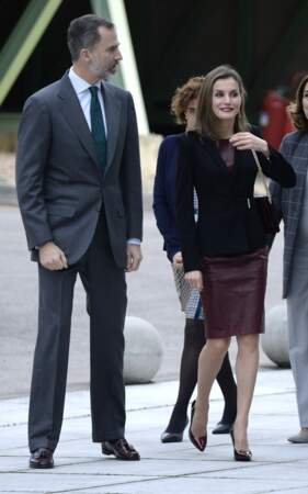 Felipe VI et Letizia d'Espagne visitent le Centre de Recherche Cardiovasculaire à Madrid le 9 février 2017