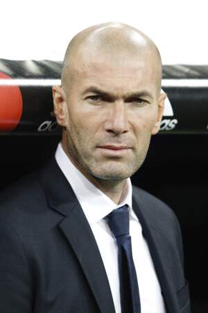 Zinédine Zidane lors de son premier match en tant qu'entraîneur du Real Madrid, le 9 janvier 2016