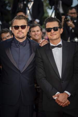 Orlando Bloom et Leonardo DiCaprio, lors de la montée des marches du film "Le Traitre" le 23 mai 2019