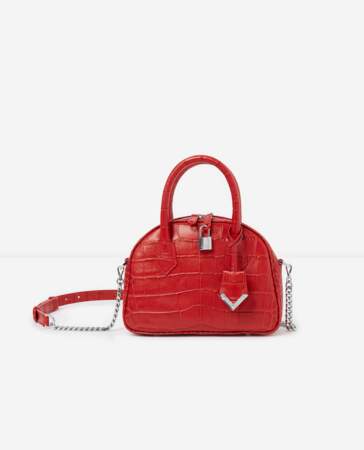 It-bag, mini sac croco rouge, 448 € (Irina by The Kooples). 