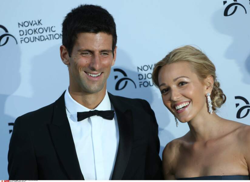 Novak Djokovic et sa compagne Jelena Ristic