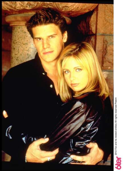 Sarah Michelle Gellar et David Boreanaz dans la première saison de "Buffy"