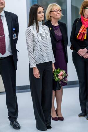 La princesse Sofia de Suède inaugure le nouvel hôpital de Södertälje, le 9 mars 2017