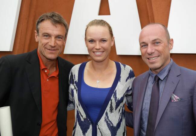 Mats Wilander, Caroline Wozniacki et Giuseppe Lavazza