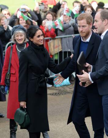 Le prince Harry et sa fiancée Meghan Markle visitent le château de Cardiff le 18 janvier 2018