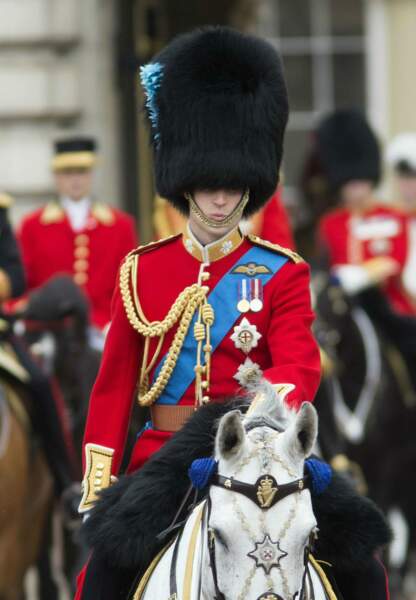 Tandis que le Prince William trottait à quelques mètres en uniforme