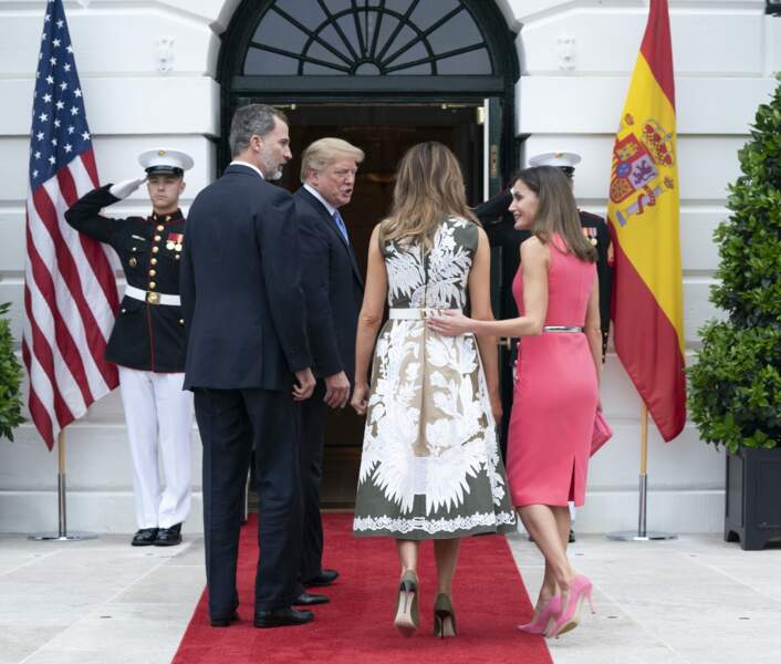 Le clin d'oeil mode de Letizia d'Espagne à Melania Trump