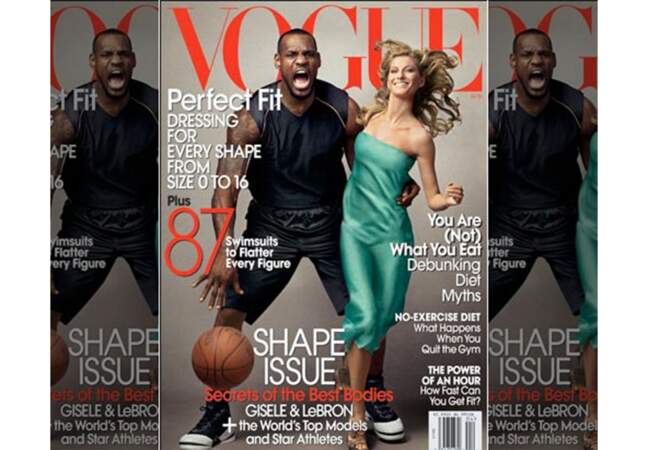 Gisele Bundchen et LeBron James pour Vogue 2008