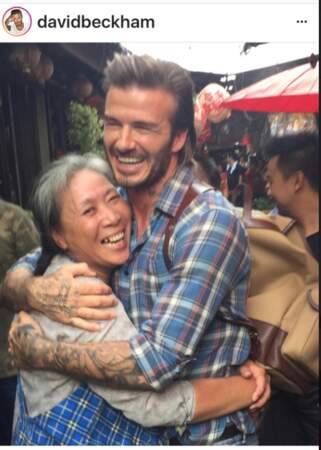 David Beckham et une fan à  Bangkok