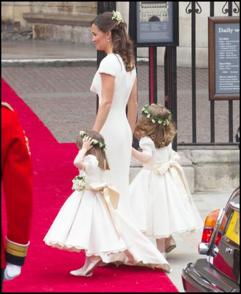 Pippa Middleton le 29 avril 2011 lors du mariage de Kate et du prince William