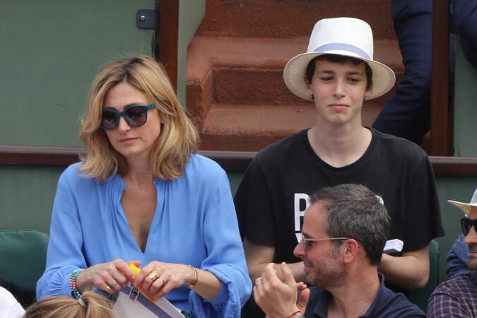 Julie Gayet et son fils à Roland Garros le 9 juin 2018