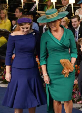 Sarah Ferguson au mariage de sa fille Eugénie d'York, au château de Windsor, le 12 octobre 2018