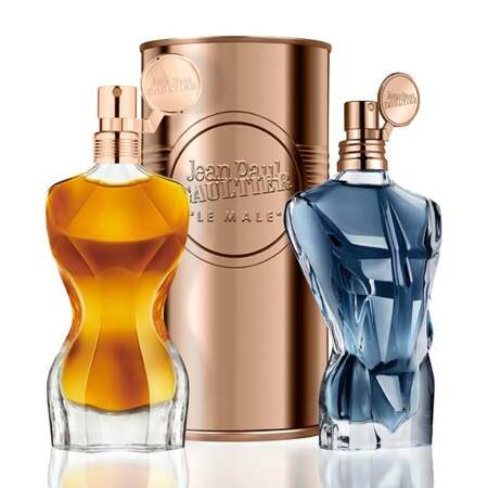 Eaux de parfums, Collection Essences, Classiques 50 ml, 76,77€ et Le Mâle, 75 ml, Jean Paul Gaultier, 66,91€