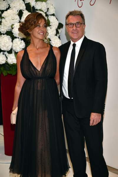 François Cluzet et sa femme Narjiss à Monaco, le 28 juillet 2017