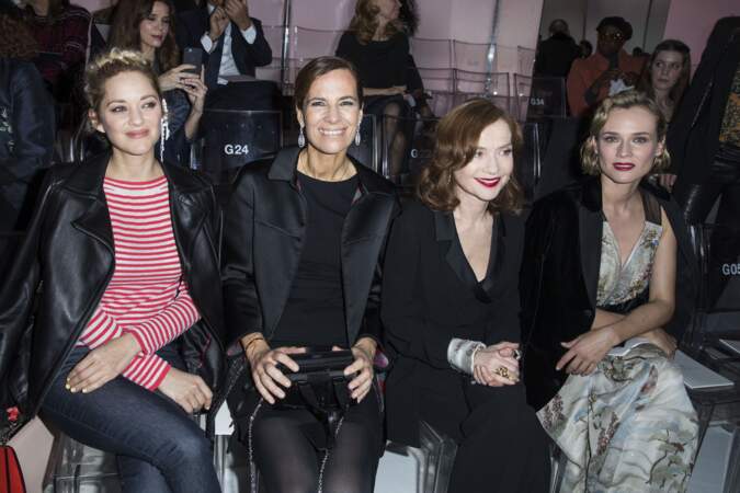 Marion Cotillard, Diane Kruger, Isabelle Huppert et Roberta Armani au défilé dGiorgio Armani Privé à Paris