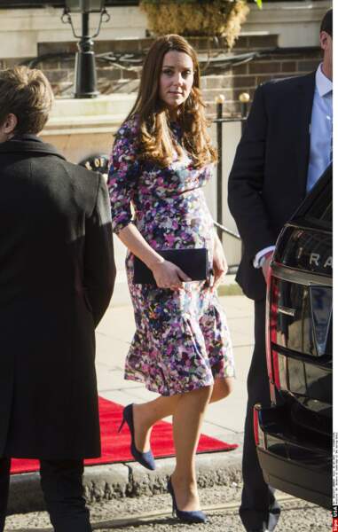 Kate Middleton à la sortie de l'hôtel The Goring à Londres, le 2 mars 2015