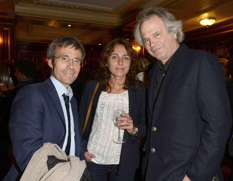 Le couple assiste à la générale de la pièce le Mensonge à Paris en septembre 2015 avec Franz-Olivier Giesbert 
