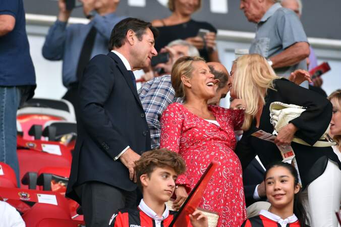 Laura tenoudji et Christian Estrosi ont été aperçus au stade de l'Allianz Riviera à Nice le 26 juillet 2017