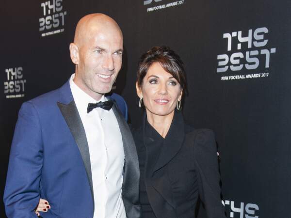 Zinédine Zidane et sa femme Véronique aux FIFA Football Awards 2017 à Londres, le 23 octobre 2017