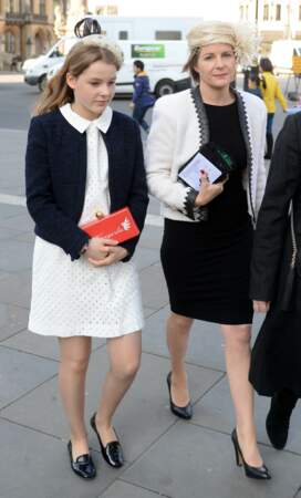 Margarita Armstrong Jones, 15 ans, et sa mère Serena comtesse de Snowdon à l'Abbaye de Westminster en avril 2017