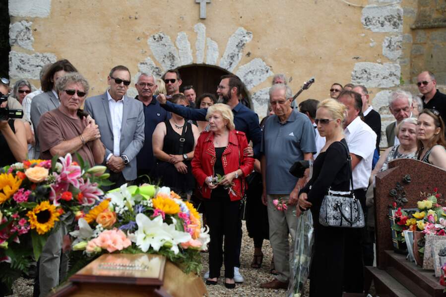 Obsèques de François Corbier: son fils Wilfried Roux, sa veuve Doune Roux, son frère et Jacky Jakubowicz