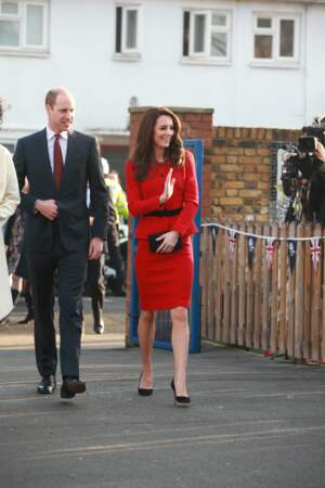 La duchesse de Cambridge avec son époux le prince William 