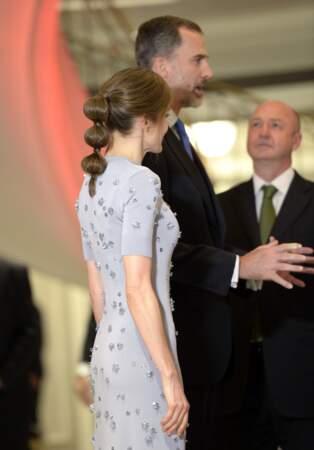 Le roi Felipe VI d'Espagne et sa femme Letizia à Madrid le 30 mai 