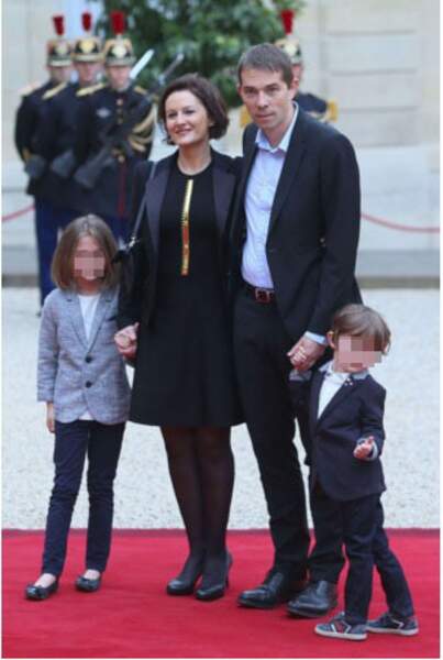 Sébastien Auzière et sa femme Christelle, avec leurs deux enfants Camille et Paul