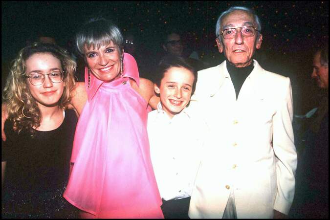 Jacques-Yves Cousteau, sa femme Francine et leurs enfants en 1992