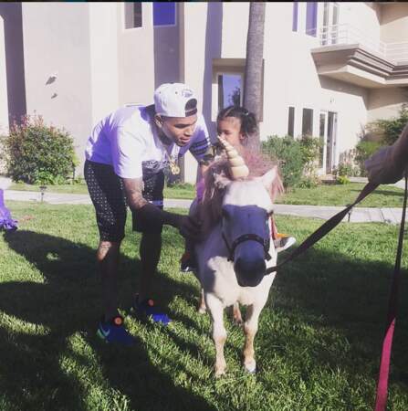 Vacances magiques pour la fille de Chris Brown : Royalty est monté à dos de poney... ou de licorne ? 