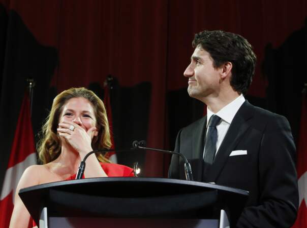 Justin Trudeau complice avec sa femme 