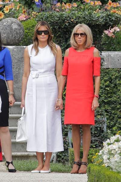 Brigitte Macron et Melania Trump sont apparues très complices à Espelette en marge du sommet du G7