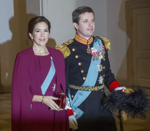 La princesse Mary et le prince Frederik de Danemark au palais de Christianborg le 4 janvier 2017