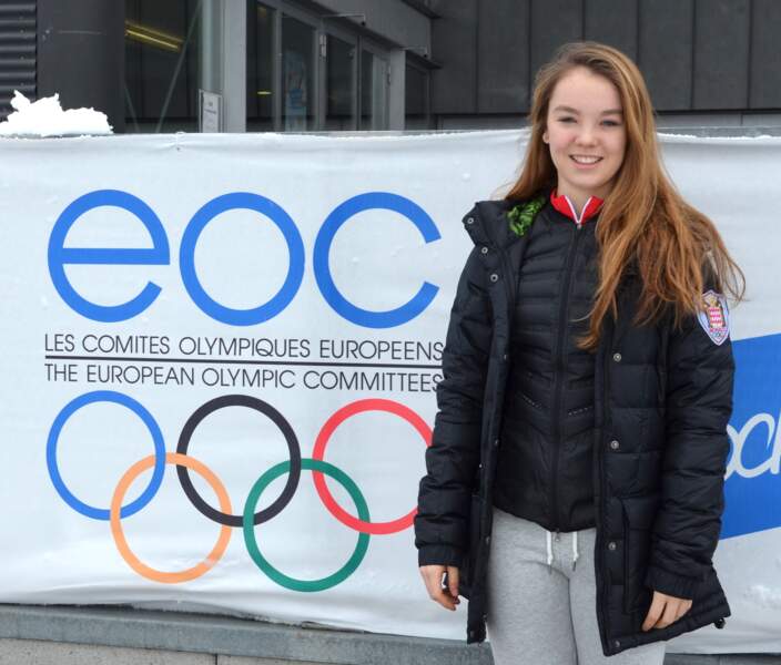 Alexandra de Hanovre au Festival Olympique de la Jeunesse Européenne à Dornbirn le 26 janvier 2015
