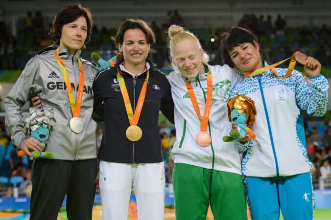 JO de Rio paralympiques 2016: Medaille d or de Sandrine Martinet en judo 52kg. PANO