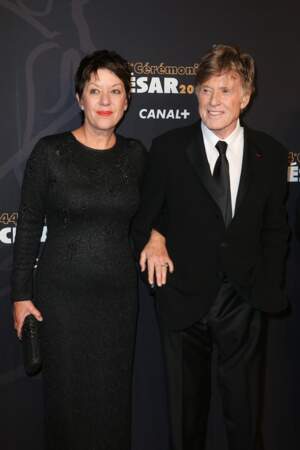 Robert Redford qui a reçu le César d'honneur, cette année, et sa femme Sibylle Szaggars