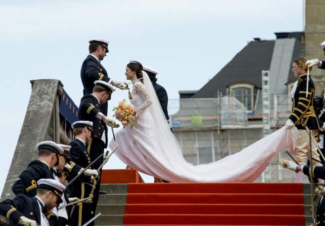 La robe de la mariée affichait 3 tons de blancs différents