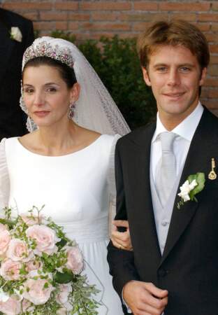 Clotilde Courau et Emmanuel-Philibert de Savoie lors de leur mariage en 2003